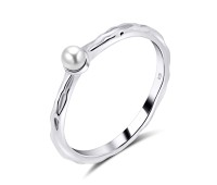 Gorgeous Pearl Silver Ring NSR-465